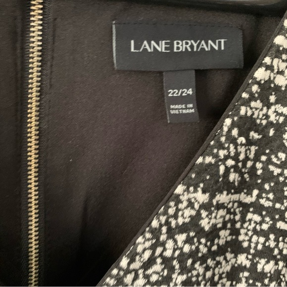Lane Bryant Black White 3/4 Sleeve Dress - Picture 4 of 11